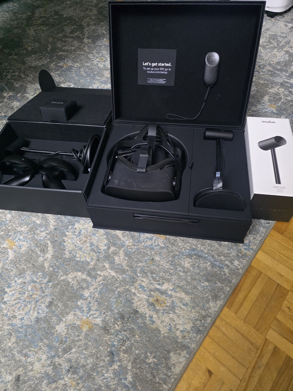 Oculus Black VR Headset Bundle with Controllers and Sensor